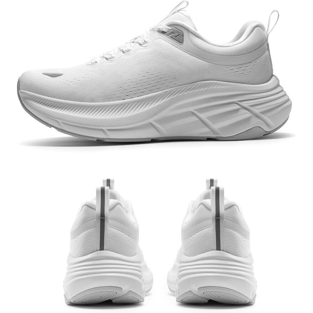 Nortiv 8 Women's White Walking Shoes Cushioned Non-Slip Breathable Sneakers - Picture 2 of 9